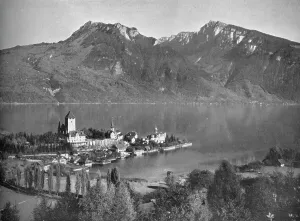 Bern Gallery: Spiez, on Lake Thun, 1910. Artist: John Swain & Son