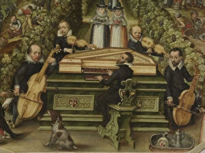 Organ Gallery: Spinet lid of Lucas Friedrich Behaim von Schwartzbach, 1619. Artist: Anonymous