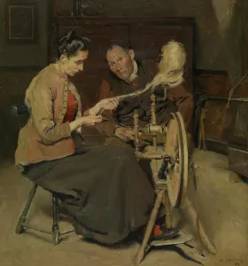 Spinner Prints: The Spinner, 1889. Creator: Charles Mertens