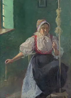 Spinner Prints: Spinner, 1905. Creator: Gustav Mally