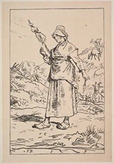 Spinner Prints: Spinner from the Auvergne, 1830-99. Creator: Unknown