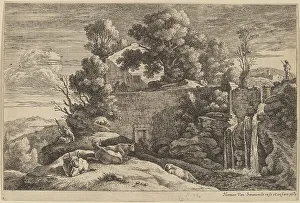 Spinner Prints: The Spinner and Four Cows. Creator: Herman van Swanevelt