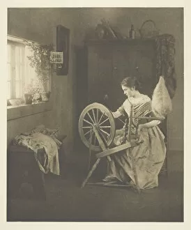 Textile Industry Gallery: Spinning, c. 1898. Creator: Emilie V. Clarkson