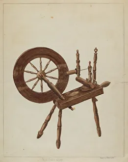 Depicting Prints: Spinning Wheel, 1935/1942. Creator: Ludmilla Calderon