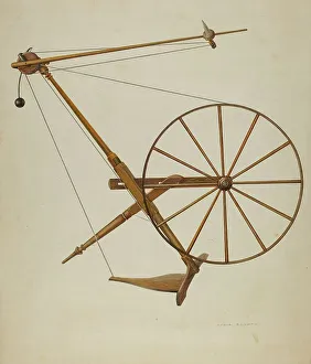 Spinning Wheel, 1941. Creator: Oscar Bluhme