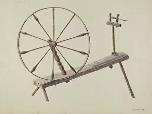 Spinning Wheel, c. 1938. Creator: Maud M Holme