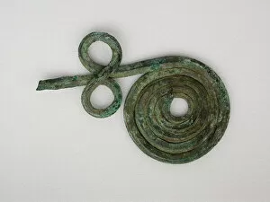 Spiral Fibula, Geometric Period (800-700 BCE). Creator: Unknown