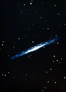 Galaxy Prints: Spiral galaxy viewed edge on