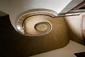 Spiral Collection: Spiral Staircase, St. Sulpice, Paris. Creator: Tom Artin