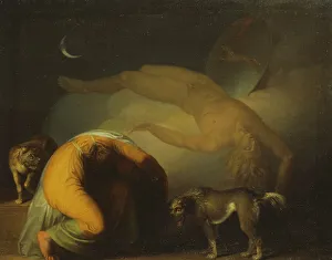 Crescent Moon Prints: The Spirit of Culmin Appears to his Mother (From the Songs of Ossian)