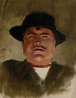 Ladislav Prints: Spis Peasant in a Hat, 1880-1900. Creator: Ladislav Mednyanszky