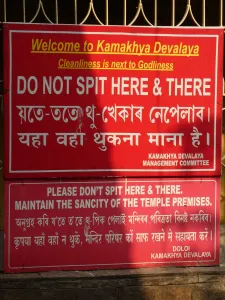 Spit Prints: No spitting street sign in India, 2019. Creator: Unknown