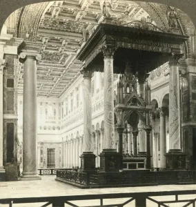 Flavius Valerius Constantinus Prints: Splendid altar of St. Pauls - outside the walls, Rome, c1909. Creator: Unknown