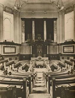 Lambeth Gallery: Splendid Hall for the Deliberations of the Members of the London County Council, c1935