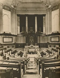 Council Prints: Splendid Hall for the Deliberations of the Members of the London County Council, c1935