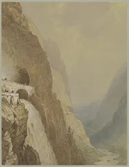 Carl Prints: The Splugenpass, 19th century. Creator: Carl Morgenstern