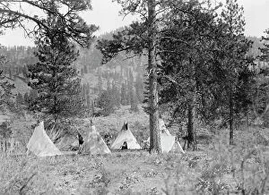 Woods Collection: Spokan camp, c1910. Creator: Edward Sheriff Curtis