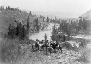 Washington State United States Prints: On Spokane River, c1910. Creator: Edward Sheriff Curtis