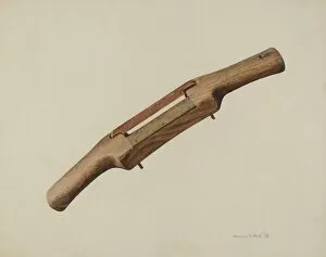 Watercolour And Graphite On Paperboard Collection: Spokeshave, 1938. Creator: Herman O. Stroh