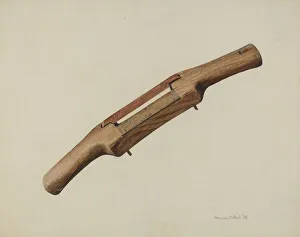 Watercolour And Graphite On Paperboard Collection: Spokeshave, 1938. Creator: Herman O. Stroh
