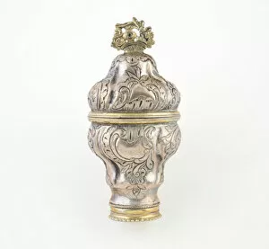 Silverware Collection: Sponge Box, Denmark, c. 1820. Creator: Unknown