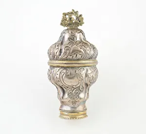 Silverware Collection: Sponge Box, Denmark, c. 1820. Creator: Unknown