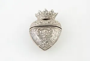 Silverware Collection: Sponge Box, Denmark, c. 1830. Creator: Unknown