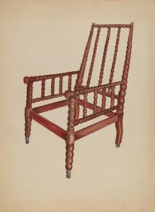 Sterling Ella Josephine Prints: Spool Armchair, c. 1936. Creator: Ella Josephine Sterling
