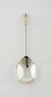 Spoon Commemorating the London Plague, Wokingham, c. 1665. Creator: Unknown