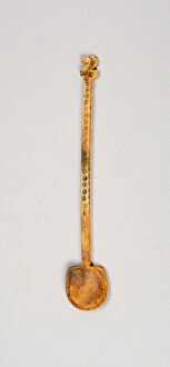 Bone Collection: Spoon Incised with Circles on Handle and Abstract Bird on Top, A.D. 1450 / 1532