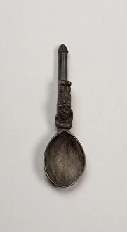 Inca Gallery: Spoon with Reclining Figure on Handle, A.D. 1450 / 1532. Creator: Unknown