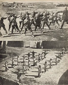 Lissitzky Prints: Sports Activities of Children. Illustration from USSR Builds Socialism