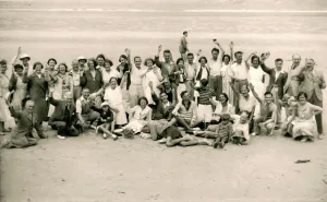 Channel Islands Prints: Sports day for the Gloucester Hotel party on La Publente Beach, Jersey, 1938