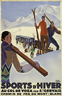 Skier Prints: Sports d'hiver au col de Voza par St Gervais