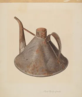 Lemcke Lloyd Charles Prints: Spouted Oil Can, c. 1938. Creator: Lloyd Charles Lemcke