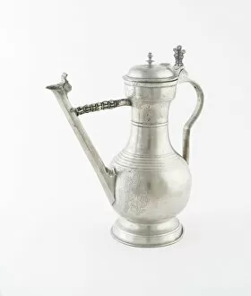 Alloy Collection: Spouted Wine Flagon, Bern, c. 1750. Creator: Abraham Ganting