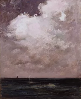 Cloudy Gallery: The Spouting Whale, ca. 1870. Creator: William Morris Hunt