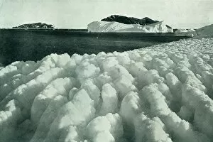 Iceberg Gallery: Spray Ridges of Ice After A Blizzard, c1910–1913, (1913). Artist: Herbert Ponting