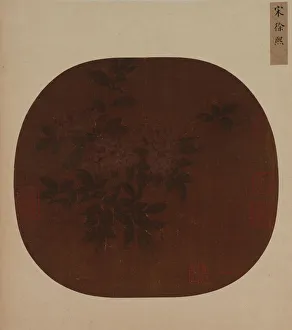 Color On Silk Prints: Spray of roses, Ming dynasty, 1368-1644. Creator: Unknown