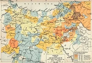 Hans Ferdinand Gallery: Spread of the Armenias after Supan, Cuinet, Selenoy etc, c1560, (1907)