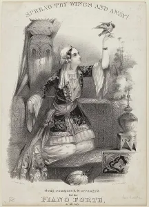 Pianoforte Prints: Spread Thy Wings and Away!. Creator: Albert Newsam