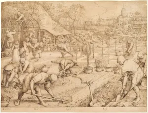 Four Seasons Prints: Spring, 1565. Artist: Bruegel (Brueghel), Pieter, the Elder (ca 1525-1569)