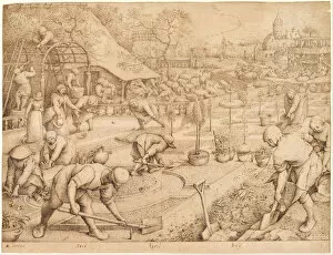 Brown Indian Ink On Paper Gallery: Spring, 1565. Artist: Bruegel (Brueghel), Pieter, the Elder (ca 1525-1569)