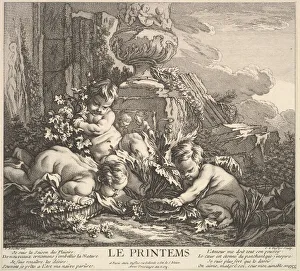 Four Seasons Prints: Spring, 1735-86. Creator: Claude Augustin Duflos le Jeune