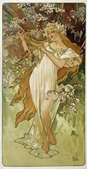 Spring Collection: Spring, 1896. Artist: Alphonse Mucha