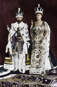 In spring 1910, King Edward VII died, in March 1911, King George V was crowned, 1911, (1945)
