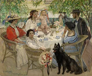 Straw Hat Prints: Spring, 1911. Creator: Auguste Oleffe
