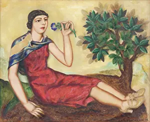 Sniffing Prints: In Spring, 1929. Creator: Antonin Prochazka