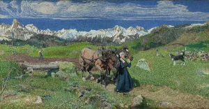 Alpine Prints: Spring in the Alps, 1897. Creator: Giovanni Segantini