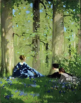 Sitting On Ground Prints: Spring in the Birch Wood. Creator: George Henry